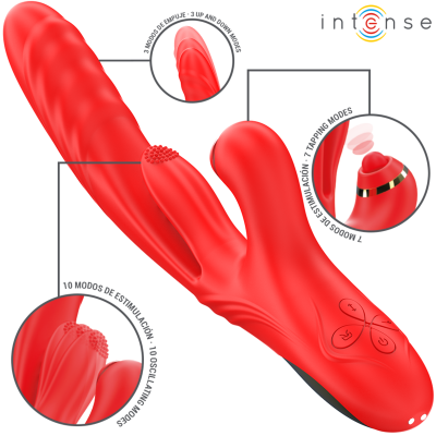 Intense Rosalia 3-in-1 Multifunction Vibrator - Red - image 2