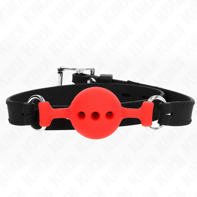 Kink Full Silicone Ball Gag, Size S, 4cm, Red - image 1