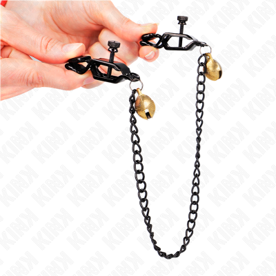 KINK - Flat Chain Nipple Clamps And Bell Silver 30 Cm - image 4