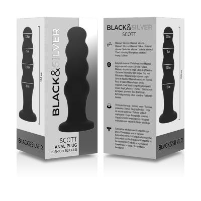 Scott Premium Silicone Anal Plug Black - image 6