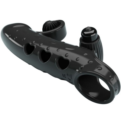 Romance Vibrating Penis Sleeve Black - image 5