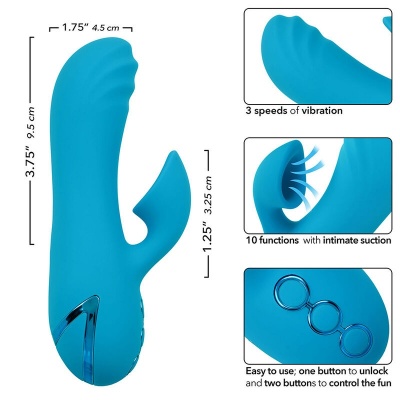 Calexotics Sunset Beach Seducer Vibrator and Stimulator Blue - image 9