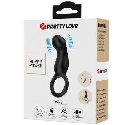 Pretty Love Trae Vibrating Ring with Stimulator Black - image 6