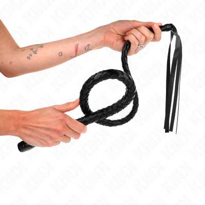 Kink Long Whip With Beads 110 Cm - image 1