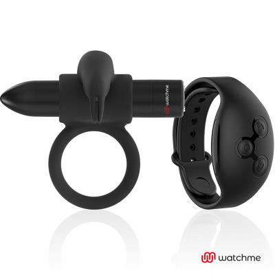 Black&Silver Burton Remote Control Penis Ring WatchMe