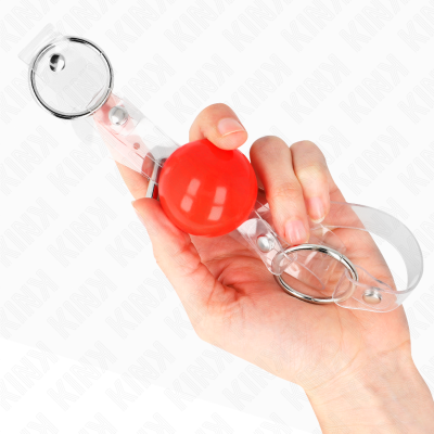 Kink Red Transparent Pvc Ball Gag - image 3