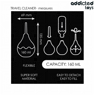 Addicted Toys Travel Anal Cleaner Size M 160ml - image 5