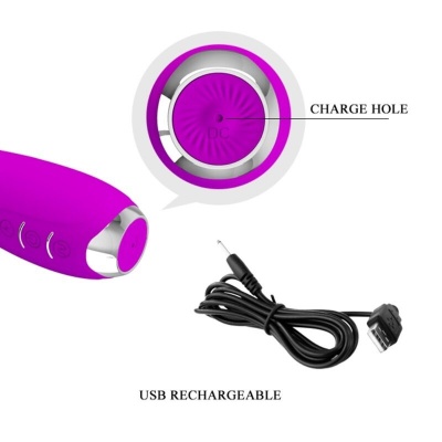 Pretty Love Hector Rechargeable Electroshock Vibrator Waterproof Purpl - image 7