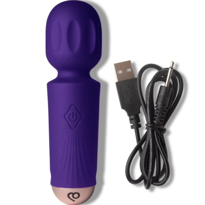Rocks Off Mini Rechargeable Wand 16 Functions Violet Dream - image 4