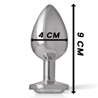 Anal Plug Metal Aluminum White Heart Size L - image 4