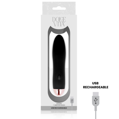 Dolce Vita Four Rechargeable Vibrator Black 7-Speed - image 3