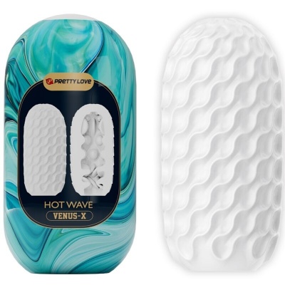 Pretty Love Hot Wave Silicone Masturbator, White - image 1