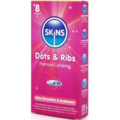 Skins Dots & Ribs Premium Condoms 8 Units - image 2