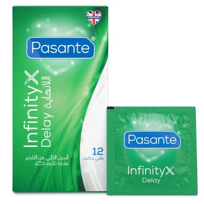 Pasante Delay Infinity Condoms 12 Pack - image 1