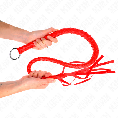 Kink Snake Whip with Red Hand Ring 65cm - image 3