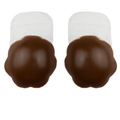 Bye Bra Chest Elevator Push-Up Silicone Brown M - image 2