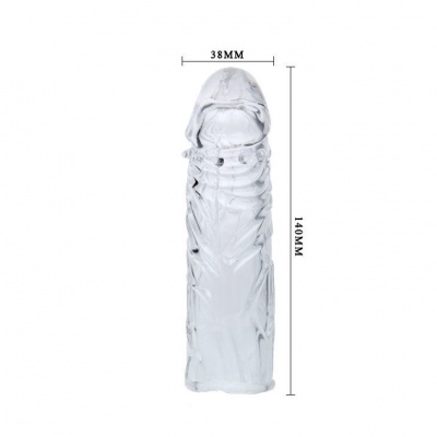 BAILE - Transparent Silicone Penis Cover 13 Cm - image 6