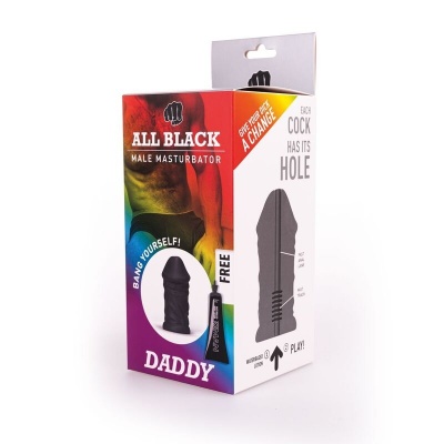 All Black Daddy Masturbator, 17cm - image 2