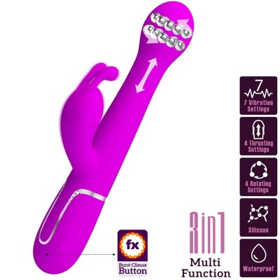 Pretty Love Dejon Rabbit Vibrator 3-in-1 Violet - image 10