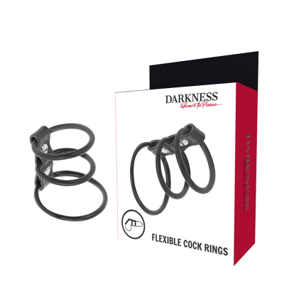 Darkness Flexible Cock Rings 3-Pack - image 1