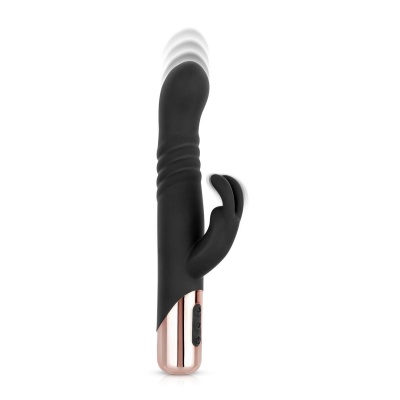 Foto van Rosy Gold - Rabbit Vibrator Met Stootfunctie - Zwart