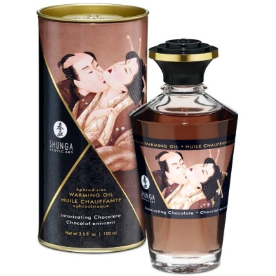 Shunga Intense Chocolate Heat Effect Massage Oil 100ml - image 1