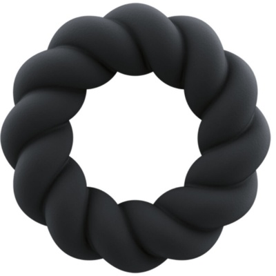 Rocks-Off Twist Black Silicone Masturbator Ring