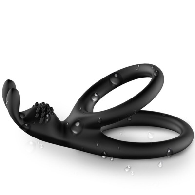 Armony Tensy Double Rabbit Ring Black