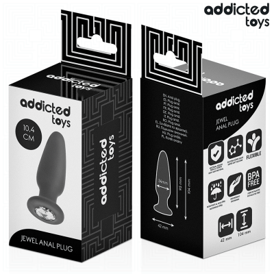 Addicted Toys Anal Plug with Jewel Silicone M 10.4CM - image 6