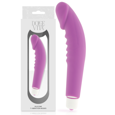 Dolce Vita Realistic Pleasure Purple Silicone Vibrator - image 2