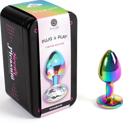 Metal Butt Plug Rainbow Small Size 7 cm - image 2
