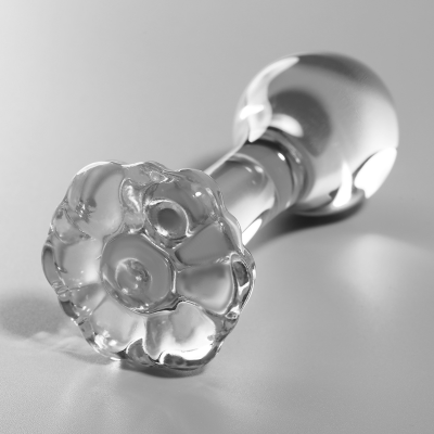 Model 2 Anal Plug Borosilicate Glass Clear 11 cm -o- 3.5 cm