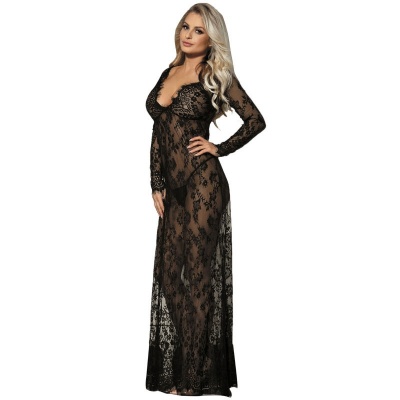Subblime Long Sleeve Maxi Dress Black L/XL - image 2