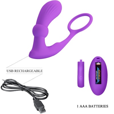 Pretty Love Warren Violet Anal Ring Vibrator - image 5
