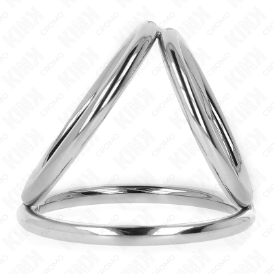 Kink Triple Chrome Metal Penis Ring 3.2-4.5 CM - image 4