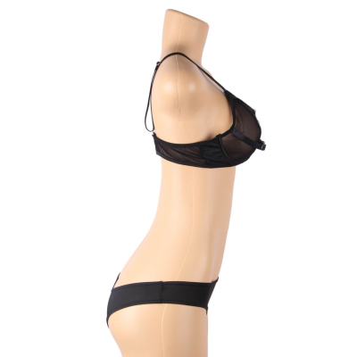 Subblime Two-Piece Transparent Bra and Panties Set S/M - image 10
