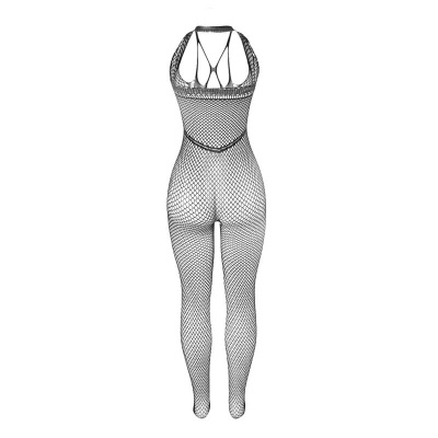 Subblime Long Fishnet Bodystocking with Chest and Back Straps - image 4