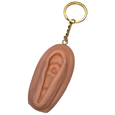 Diablo Picante Vagina-Shaped Keychain, Light Tone