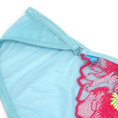 Subblime Flower Embroidered Bra & Garter Set Pink L/XL - image 7