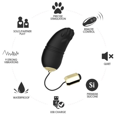 Armony Kitty Egg Vibrator Black Remote Control - image 2