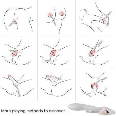 Armony Elk Rabbit Vibrator Curved Red - image 3