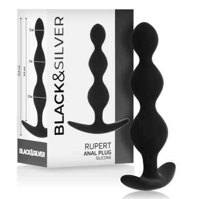 Black&Silver Rupert Anal Beads 10 CM - image 2