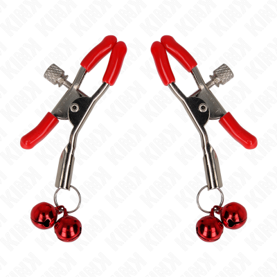 Kink - Red Double Bell Nipple Clamp Red 6 CM - image 2