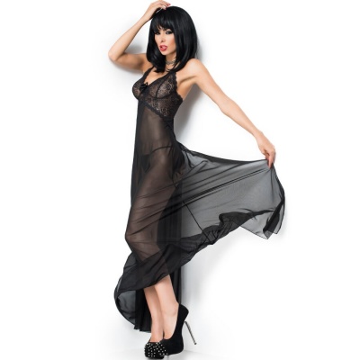 Chilirose Long Babydoll Black S/M - image 3