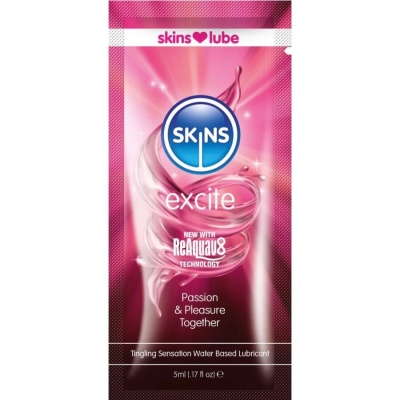 Skins Excite Water Based Lubricant Single Dose 5ml - image 1