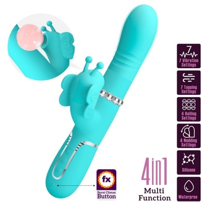 Pretty Love Multifunction Rabbit 4-in-1 Aqua - image 10