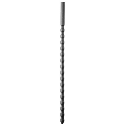 All Black 6-8mm Rippled Silicone Urethral Probe 24cm