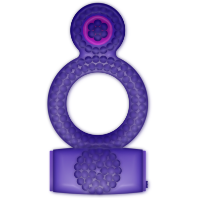 Casual Love Vibrating Double Pleasure Ring Purple