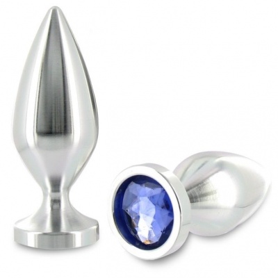Anal Plug Aliminum Crystal Color Small 5.71 Cm