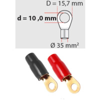 Kabelschuh | 35mm² | Loch Ø 10 mm | 1 x Rot, 1 x Schwarz